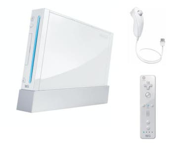 Nintendo Wii Wit + Controller (Bundel) (Wii Spelcomputers), Ophalen of Verzenden, Zo goed als nieuw