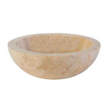 Waskom BWS Stone Rond 35x35x12 cm Gepolijst Natuursteen, Ophalen of Verzenden, Nieuw