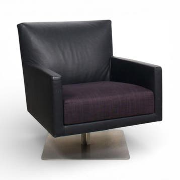 Montis Impala fauteuil, leder-stof combinatie, Overige plaatsen, Ophalen of Verzenden, Gebruikt, Stoel