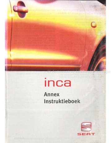 2001 SEAT INCA VERKORT INSTRUCTIEBOEKJE NEDERLANDS, Auto diversen