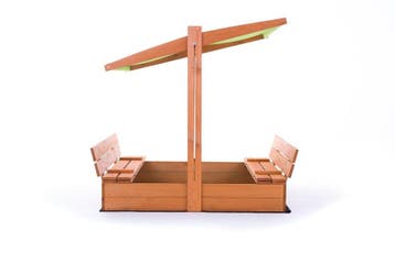 Zandbak Dennenhout 120x120 | Groen Dak | Nieuw | Scherpe..., Tuin en Terras, Zand, Ophalen of Verzenden, Nieuw, Speelzand