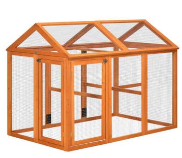 Houten Kippenhok met Ren – Buitenverblijf voor Kippen, Dieren en Toebehoren, Pluimvee | Toebehoren, Verzenden, Nieuw