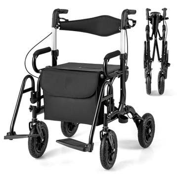 2dekans | Coast 2-in-1 rollator en rolstoel - luchtbanden -, Ophalen of Verzenden, Zo goed als nieuw