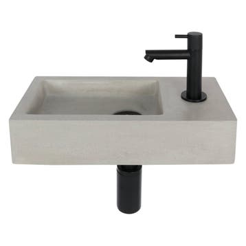 Fonteinset Differnz Jukon Rechts 38.5x18.5x9 cm Beton Grijs, Ophalen of Verzenden, Nieuw, Overige typen