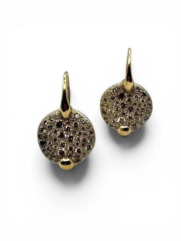 Pomellato - Oorbellen - diamanti brown - 18 karaat Geel goud, Nieuw