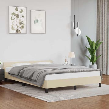 vidaXL Bedframe met hoofdeinde zonder matras 140x200 cm, Overige materialen, Verzenden, 140 cm, Nieuw