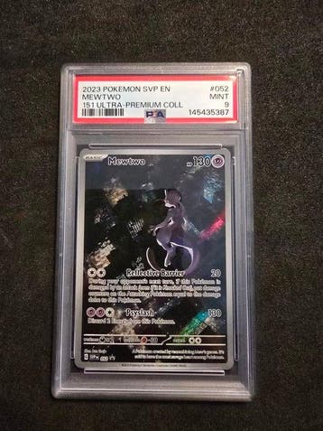 Pokémon - 1 Graded card - Mewtwo 052 Foil, Full art,, Nieuw
