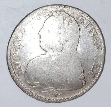 1/2 écu France Frankreich Gad 313 Louis Xv 1/2 Ecu Mit Ol.., Verzenden