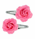 Haarspeld Klikklak 6cm - Roos Bloem - Vilt - Roze - Set van, Nieuw