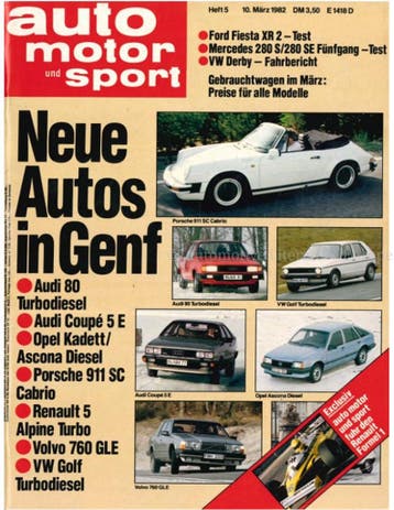 1982 AUTO MOTOR UND SPORT 05 GERMAN, Nieuw, Author