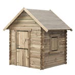 Houten speelhuisje 108x108x145cm met raam en luikjes (2e..., Ophalen of Verzenden, Nieuw