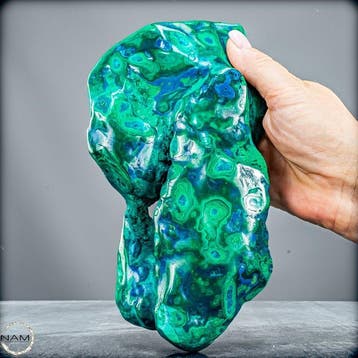 Natuurlijke malachiet-chrysocolla ruwe monster met intense