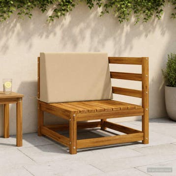 vidaXL Rugkussen SOEST 100% Polyester Beige 60 x 20 x 40 cm, Verzenden, Nieuw, Beige