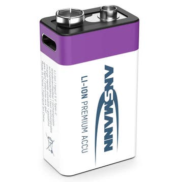 Ansmann opl.bat.   9-V + USB-C (Batterijen - Oplaadbaar), Verzenden, Nieuw, Ansmann