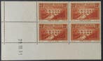 Frankrijk 1929/31 - Pont du Gard, blok van 4 munten, Gestempeld