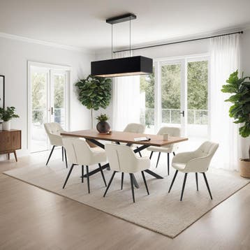 Eetkamerstoel Marilyn, fluweeloptiek, gestikt patroon, Huis en Inrichting, Verzenden, Nieuw