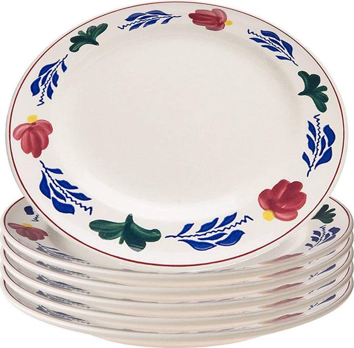 Boerenbont Gebaksbordjes 17,5cm set 6 Stuks (Huishouden), Huis en Inrichting, Keuken | Servies, Nieuw, Aardewerk, Verzenden