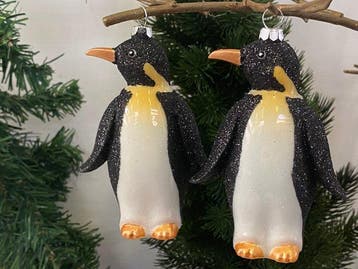 Kerstdecoratie Inge-Magic: twee pinguins als kerrstornament, Nieuw
