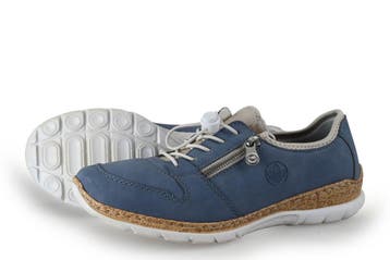 Rieker Instappers in maat 42 Blauw, Instappers, Zo goed als nieuw, Rieker, Verzenden
