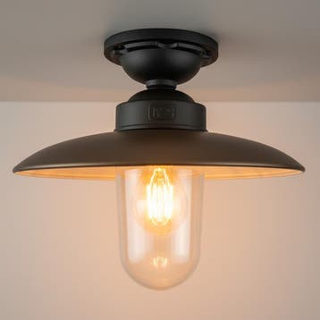 Solingen Plafondlamp Matzwart Brons Buitenverlichting, Verzenden, Hanglamp, 50 tot 250 watt, Nieuw