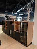 Nolte Showroom Kastenwand – Plus Zwart / Wildeiken Rustiek, Huis en Inrichting, Nieuw, 75 cm of meer, 200 cm of meer, 100 tot 150 cm