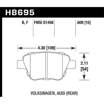 Hawk 2011-2013 Audi A3 Except TDI HPS 5.0 Rear Brake Pads, Ophalen of Verzenden, Nieuw