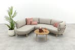 Emilia/Mindo organische rope loungeset - Latte/Beige, Verzenden, Nieuw, Hout, Loungeset