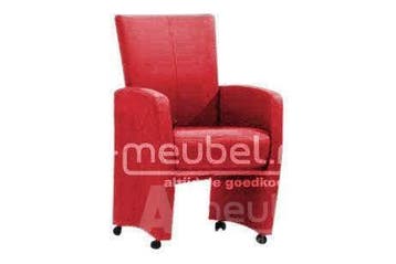 Eetkamerstoel Carlo - eetkamerstoelen - Rood, Huis en Inrichting, Nieuw, Rood, Stof