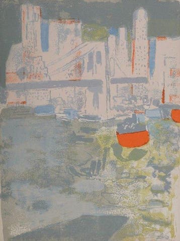 Paul Guiramand (1926-2008) - Le port de New York