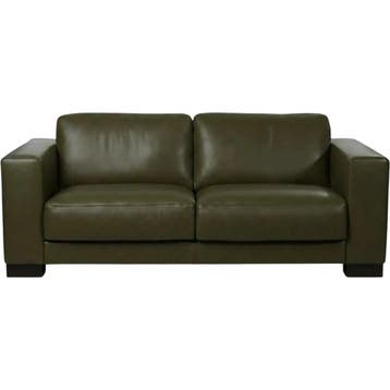 Leren bank Clear - 2,5 zits - Granada Moss (olijf/groen) -, Huis en Inrichting, Banken | Bankstellen, Bohemian, Eigentijds, Modern, Retro, Vintage