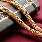 Gouden fantasieschakel ketting, Ophalen of Verzenden, Gebruikt, Overige kleuren, Goud