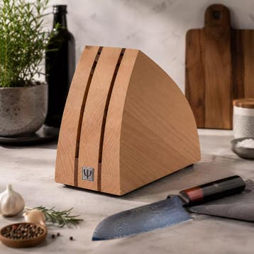 Yaxell Messenblok voor 6 Messen – Beukenhout – Veilig, C, Ophalen of Verzenden, Nieuw, Hout, Los bestek
