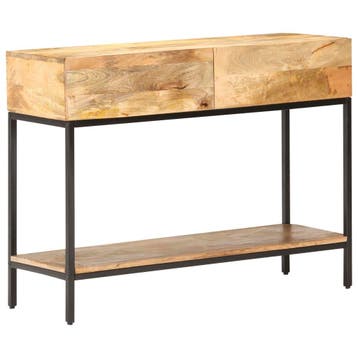 vidaXL Wandtafel 100x35x76 cm massief mangohout, Verzenden, Nieuw, Overige houtsoorten, Minder dan 100 cm
