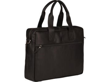BURKELY River Laptoptas - 15.6 inch - Leren - Zwart, Computers en Software, Verzenden, Zo goed als nieuw