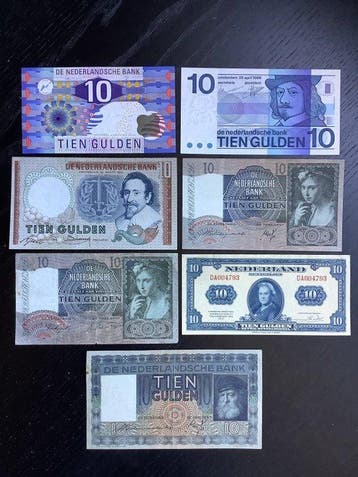 Nederland. - 7 x 10 Gulden - 1938/1997 (Zonder minimumprijs)