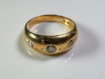 Ring - 18 karaat Geel goud - 0.30ct. tw. Diamant, Nieuw