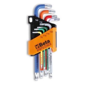 Beta 97BTX-C/SC8   8-delig set haakse stiftsleutels voor, Verzenden, Nieuw