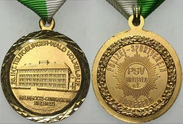 Medaille vergoudet 1987 Bielefelder medaille 20 Int Teuto..., Verzenden