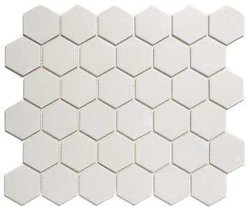 Wand & Vloer Mozaïek Tegels Factory Hexagon Keramiek Wit..., Keramiek, Nieuw, Ophalen of Verzenden, 20 tot 40 cm