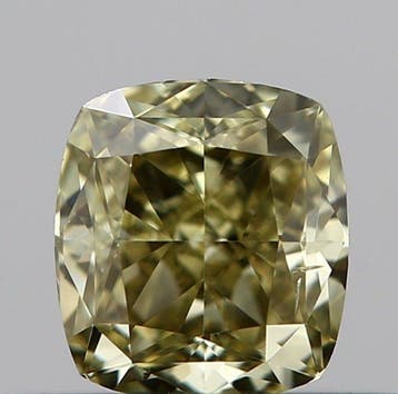 1 pcs Diamant (Natuurlijk gekleurd) - 0.40 ct - Cushion -, Nieuw