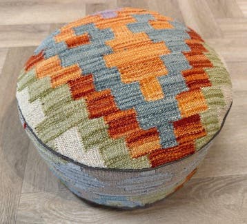 Kelim Poef ( unused ) - handmade - Wol - Kelim - 37 cm - 37, Nieuw