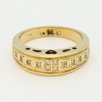 Ring - 18 karaat Geel goud Diamant (Natuurlijk) - Hart, Nieuw