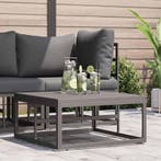 vidaXL Buitenmeubilair Zwart 70 x 70 x 32 cm Metaal, Tuin en Terras, Verzenden, Nieuw, Overige materialen