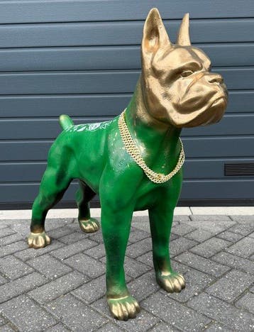 Daluxe Art - 1999 • XXL Rolex Boxer Dog Sculpture – 100 cm