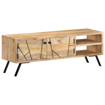 Tv-tafel Mangohout | 34% Korting | Uniek Design, Huis en Inrichting, 100 tot 150 cm, Nieuw, Ophalen of Verzenden, Minder dan 100 cm