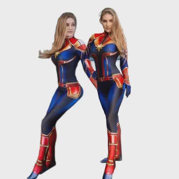 Captain Marvel GeÃ¯nspireerd Cosplay Kostuum Bodysuit voor D, Verzenden, Nieuw