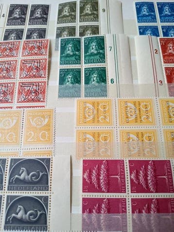 Nederland - 1940/1977 Collectie van vrnl. blokjes en, Postzegels en Munten, Postzegels | Nederland, Gestempeld