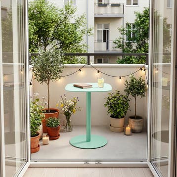 Bijzettafel Nastätten 50x40x40 cm mintgroen [en.casa], Huis en Inrichting, Tafels | Bijzettafels, Verzenden, Nieuw