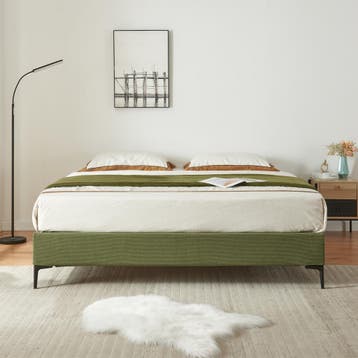Tweepersoonsbed Lilla met bedbodem 180x200 cm groen [en.casa, Verzenden, Nieuw