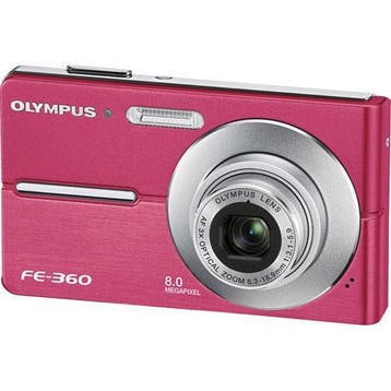 Olympus FE-360 Digitale Compact Camera - Roze (In doos), Verzenden, Zo goed als nieuw